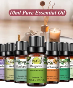 PHATOIL Natural Plant Essential Oil 10ml Eucalyptus Lavender Bergamot Vanilla Peppermint 1PCS Aroma Essential Oils For Diffuser