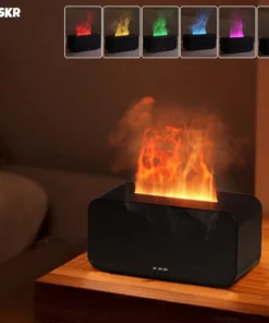 Air Aroma Humidifier Diffuser Essential Oils Humidifiers Mini Flame Automatic Fragrance Diffuser Home Humidifier With LED Light