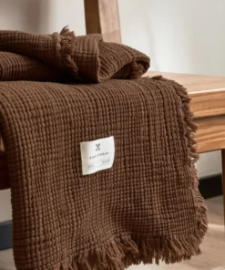 Soft Cotton Blankets Four Layers Of Gauze Sofa Cover Throw Blanket with Tassel Office home Decorative all season