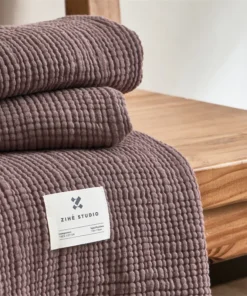 Maillard Cotton Blankets Four Layers Of Gauze Sofa Cover Blanket With Tassel AB Side Office Nap Decorative Bed Muslin Blanket