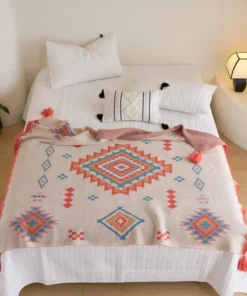 Bohemian Blanket Soft Sofa Cover Summer Blanket Office Nap Blankets Air Conditioning Blankets Knit Blanket For Travel