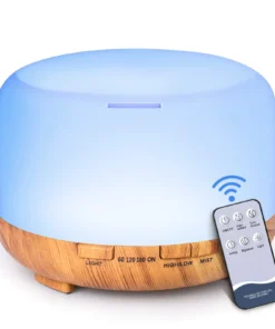 500ML Aroma Diffuser (Oils Optional), 5V 2A Essential Oil Aromatherapy Diffuser Humidifier with Remote Control  for Home Office