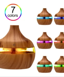 Humidifier Electric Aroma Air Diffuser Wood Ultrasonic Air Humidifier Essential Oil Aromatherapy Cool Mist Maker For Home 300ml