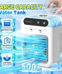 Portable Air Conditioner Cooler Humidifier Car Air Conditioning Fan Refrigeration Fan Fragrance Humidifier Summer Cooling Fans